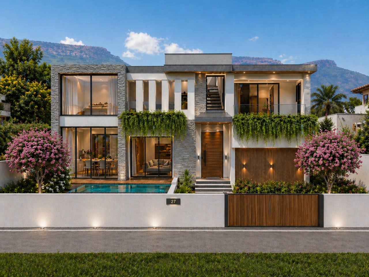 Villa for sale in Lonavala with hill views